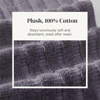 Modern Threads Classic Diamond 6-Piece 100% Cotton Towel Set – Yarn Dyed - Image 5