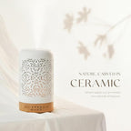 Earnest Living Essential Oil Diffuser White Ceramic Diffuser 250 ml Timers - Image 8