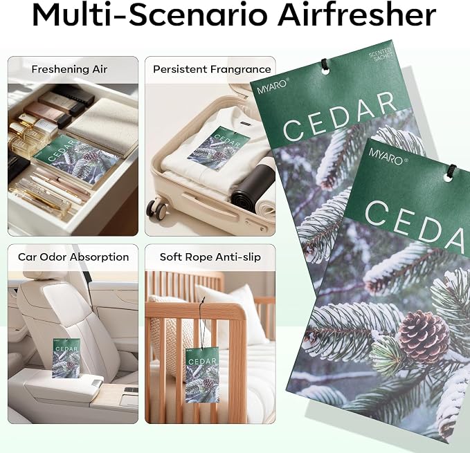 MYARO 20 Pack Cedar Scented Sachets - Image 3