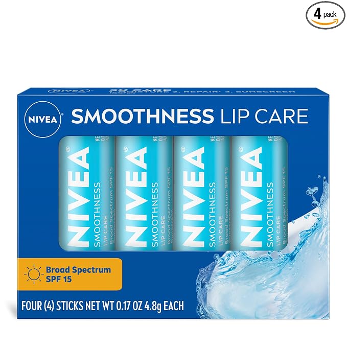 NIVEA Smoothness Lip Care, Sunscreen Lip Balm by Nivea