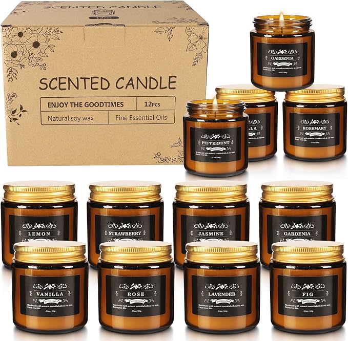 Scented Candle Set 12 Pack, Candle - Image 3