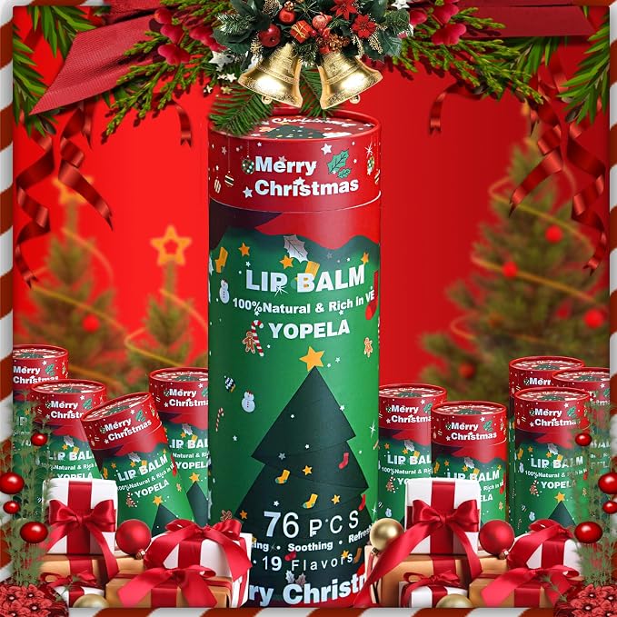 Yopela 76 Pack Christmas Natural Lip Balm Bulk - Image 7