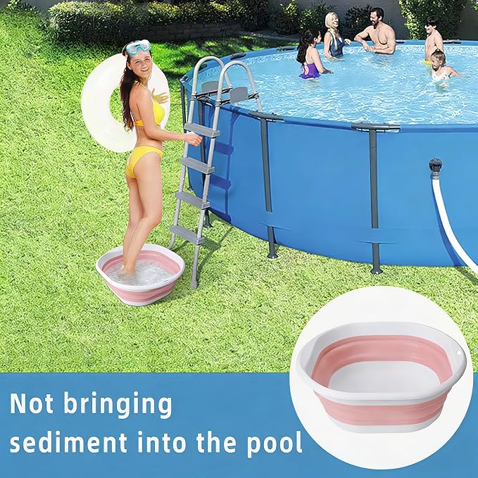 Portable Pool Foot Bath, Collapsible Pool Foot Wash Basin Tub, Foot Bath Basin - Image 2
