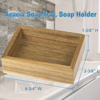 Creative Home 63068 Acacia Bath Rectangular Soap Dish, Soap Tray - Image 7