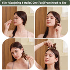 Mother’s Day Gift for Mom, Relaxation Gifts Set, Wooden Gua Sha Tool Set – Face - Image 4