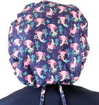 Sparkling EARTH Banded Bouffant Surgical Scrub Ponytail Working Caps and - Image 4