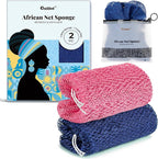 CORATED African Net Sponge Authentic, Shower Loofah Exfoliating Bath Sponge by CORATED