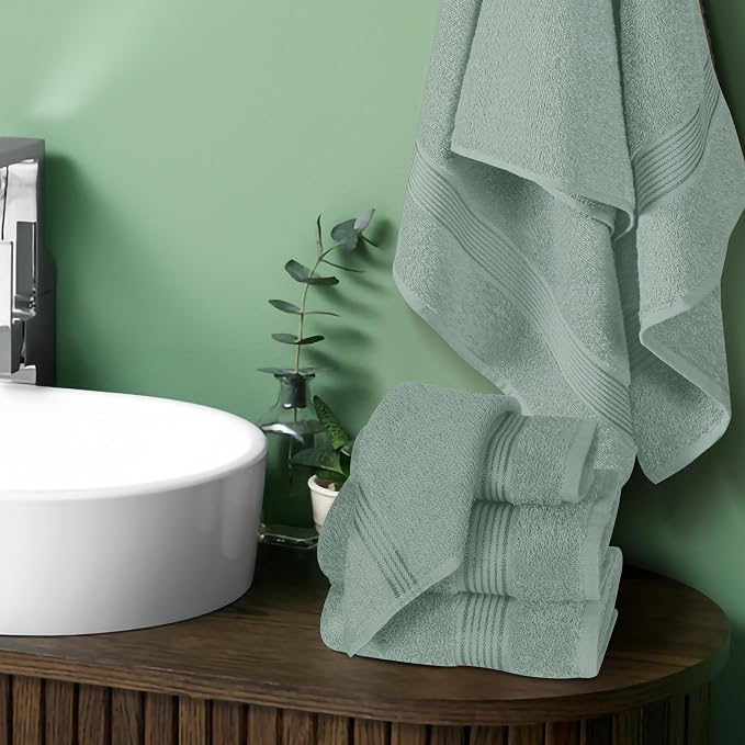 Elvana Home Ultra Soft 6 Pack Cotton Towel Set, Contains 2 Bath Towels 28x55 - Image 3