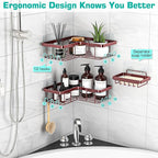 YASONIC Corner Shower Caddy, Rustproof Stainless Steel, No Drilling Wall - Image 4