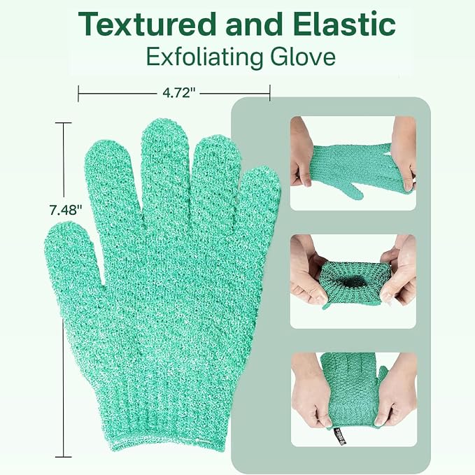 Yiclick Heavy Exfoliating Gloves, Exfoliating Body Scrubber - Image 6