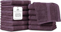 100% Cotton Wash Cloth for face & Body Set of 12, Sustainable, Highly Absorbent by VillaCelestia