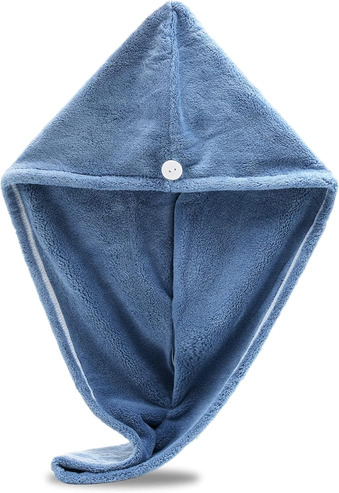 Microfiber Hair Towel Wrap Super Absorbent Twist Turban Dry Hair Cap by Unknown