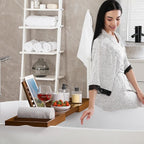Kiasthome Teak Bathtub Caddy, Expandable Bath Tray, Non‑Slip Luxury Tub Caddy - Image 5
