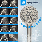 Hibbent All Metal CUPC Certified Shower Head, Handheld Showerhead Combo - Image 5