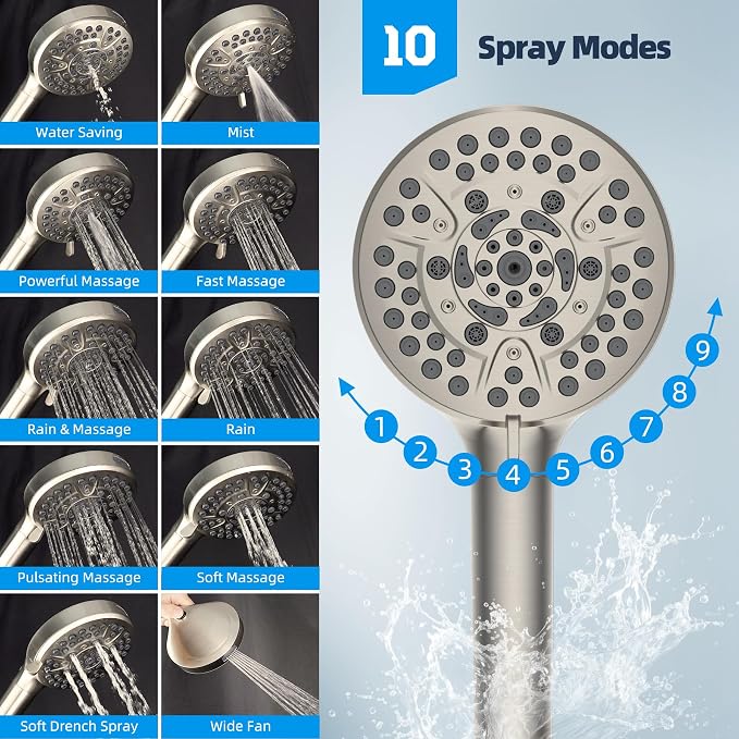 Hibbent 12'' All Metal CUPC Certified Shower Head, High Pressure Rainfall - Image 5
