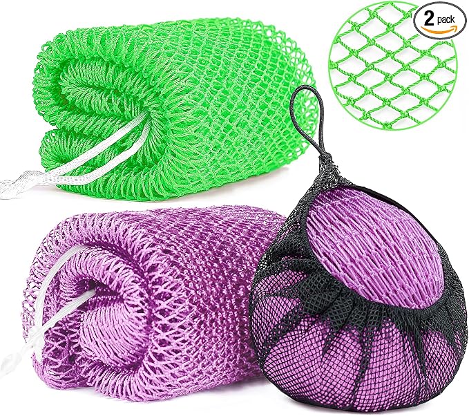 2 Pack African Net Sponge Exfoliating Body Scrubber Bath Sponge by Unknown