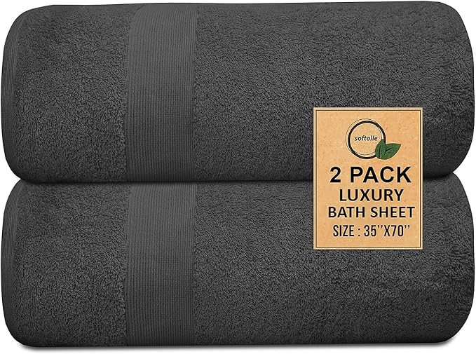 Softolle 100% Cotton Luxury Bath Sheets - Image 2