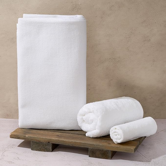 Juexica 1 Pack 70" x 30" Sauna Blanket Insert Towel Cotton Soft Waffle - Image 6