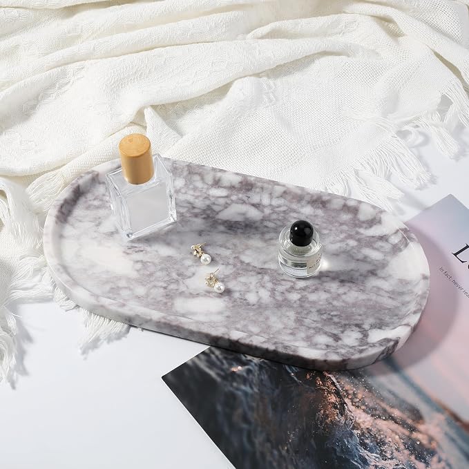 Koville Real Luxurious Marble Vanity Tray, Natural Stone Perfume Trays Jewelry - Image 6