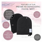Seraphic Skincare Premium Exfoliating Facial Mitt – Dual-Sided Face Scrubber - Image 3