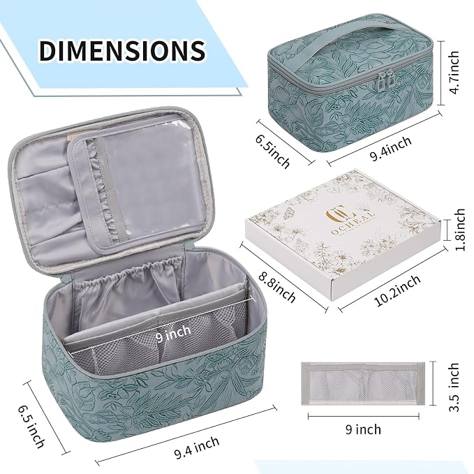 OCHEAL Makeup Bag, Travel Makeup Organizer Bag, Large Capacity Cosmetic Bags - Image 6