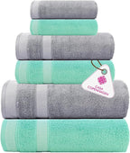 CASA COPENHAGEN Solitaire 6Pcs 100% Egyptian Cotton Large Designer Towels Gift by CASACOPENHAGEN