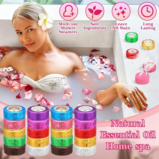 50 Pcs Valentine Spa Party Gifts Shower Aromatherapy Steamers Bulk - Image 5