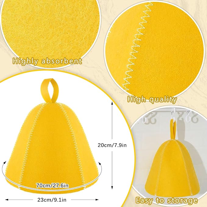 JaGely Sauna Hat for Men Women Sauna Hat Vaporarium Cap Russian Banya Cap for - Image 2