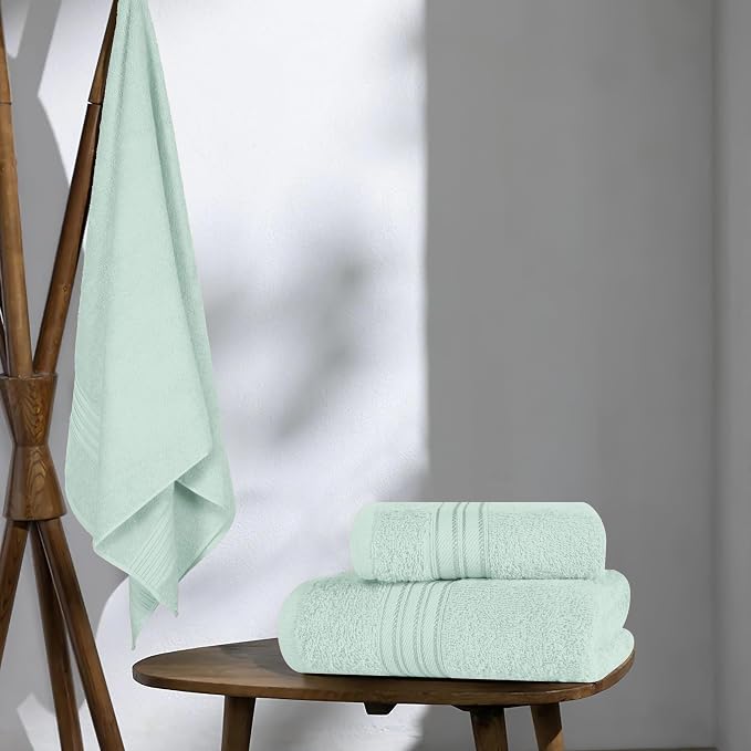 BOUTIQUO Ultra Soft 3 Pack Cotton Towel Set, Contains a Bath Towels 28x55 inch - Image 4