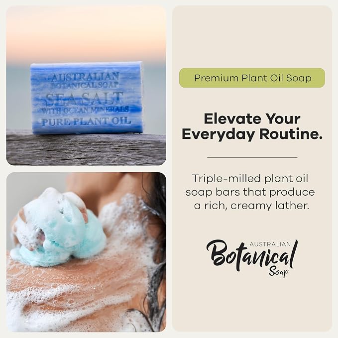 Australian Botanical Soap Variety Pack Includes 4 Valencia Orange and 4 Sea - Image 2
