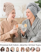 ROLSHOL 2 Packs Large Microfiber Hair Towels - Image 5