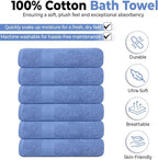 KAHAF COLLECTION 6 Pack Bath Towels Set 100% Ring Spun Cotton, Lightweight - Image 2