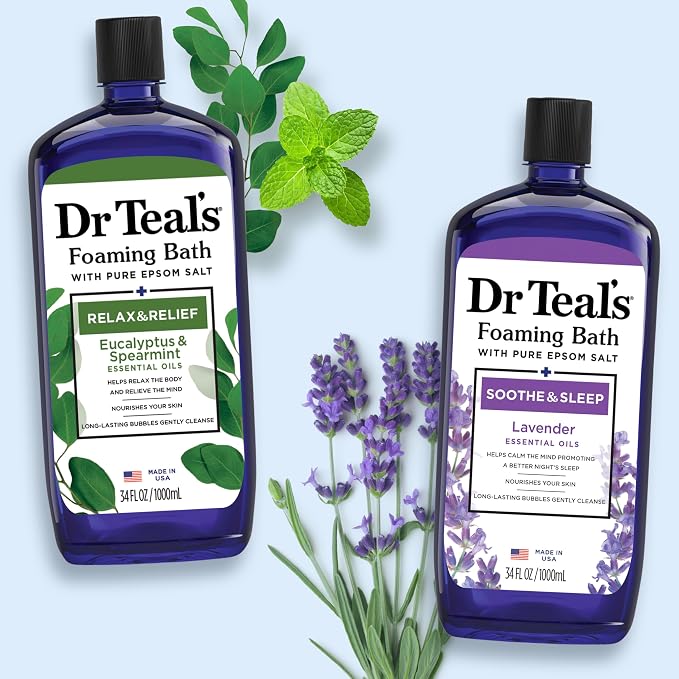 Dr Teal's Foaming Bath with Pure Epsom Salt, Lavender & Eucalyptus, 34 fl oz - Image 6