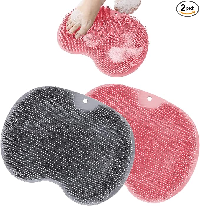 Shower Foot Scrubber, Wall Mounted Bath Massage Pad, Back Scrubber Back by Unknown