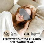 Sleep Eye Mask for Men Women, Weighted Sleeping Mask for Side Sleeper, Travel - Image 2