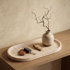 YKAJO Oval Real Marble Tray for Bathroom Kitchen Counter Stone Decorative - Image 7