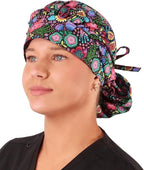 Sparkling EARTH Banded Bouffant Surgical Scrub Ponytail Working Caps and by SparklingEARTH