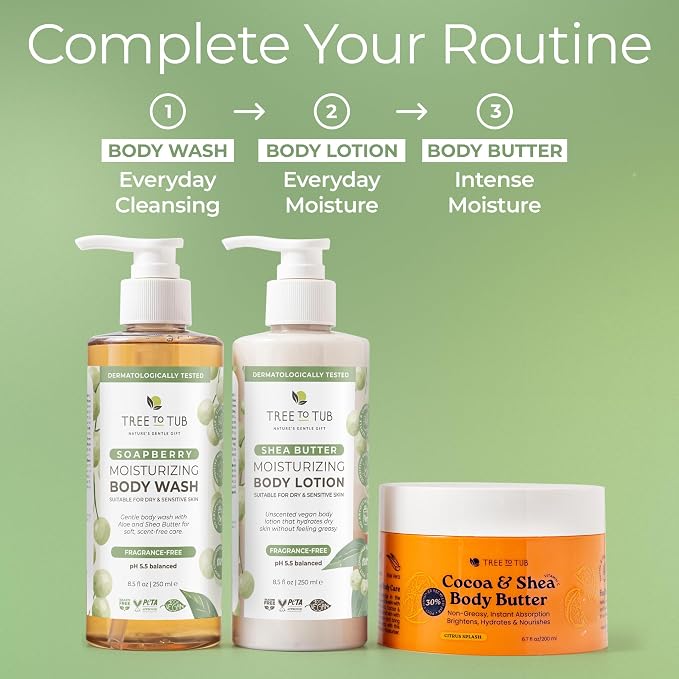 Tree To Tub Unscented Shea Butter Body Lotion - Image 8