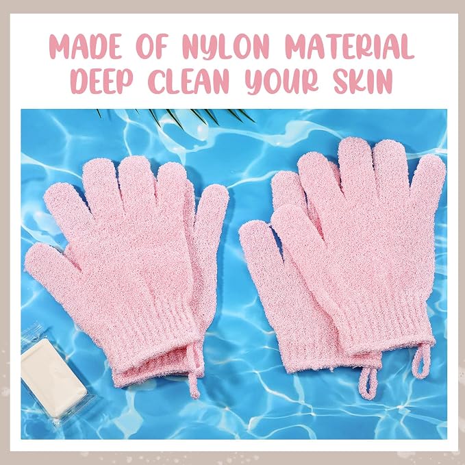 Didaey 104 Pcs Exfoliating Glove Bulk Shower Gloves - Image 7