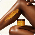 GLO Melanin Turmeric Scrub for Dark Spots, Brightening Inner Thighs Bikini Area - Image 5