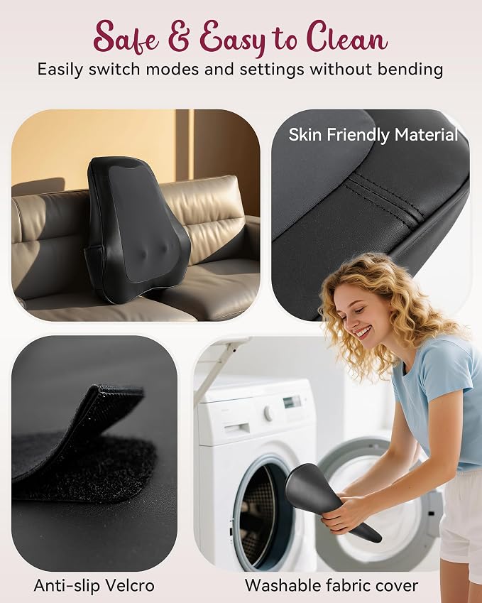 Back Massager for Pain Relief Deep Tissue, Kneading Shiatsu Neck and Back - Image 7