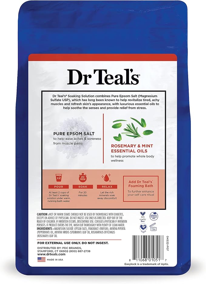 Dr Teal's Pure Epsom Salt, Eucalyptus & Wellness Trio Bundle, 3 lbs - Image 12