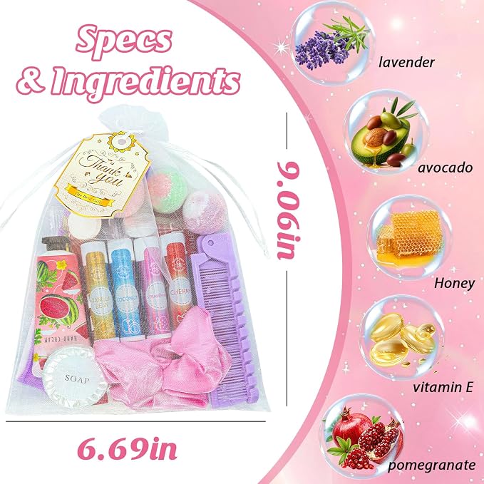 104PCS Sleepover Spa Party Supplies, Include Face Masks, Lip Balm, Hand Cream - Image 4