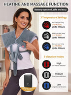 Vofuoti Heating Pad for Neck and Shoulders, Portable Cordless Heating Pad - Image 4