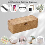 Sumnacon Small Woven Basket for Shelf, Wicker Shelves Storage Baskets - Image 7