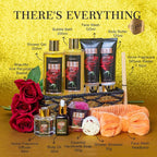 Luxury 14 pcs Cherry Blossom & Rose Bath and Body Basket Gift, Face Skin Care - Image 2