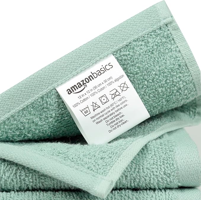 Amazon Basics Highly Absorbent, Soft & Durable 100% Cotton Washcloths - Image 3