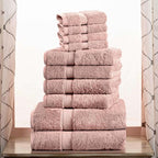 Superior Egyptian Cotton Pile 10-Piece Towel Set, Includes 2 Bath, 4 Hand by SUPERIOR