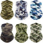 Fuinloth Neck Gaiter, 6 Pack Cooling UV Protection Bandana Face Mask Gator Scarf by fuinloth