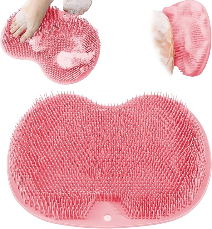 Shower Foot Scrubber, Wall Mounted Bath Massage Pad, Back Scrubber Back by Unknown